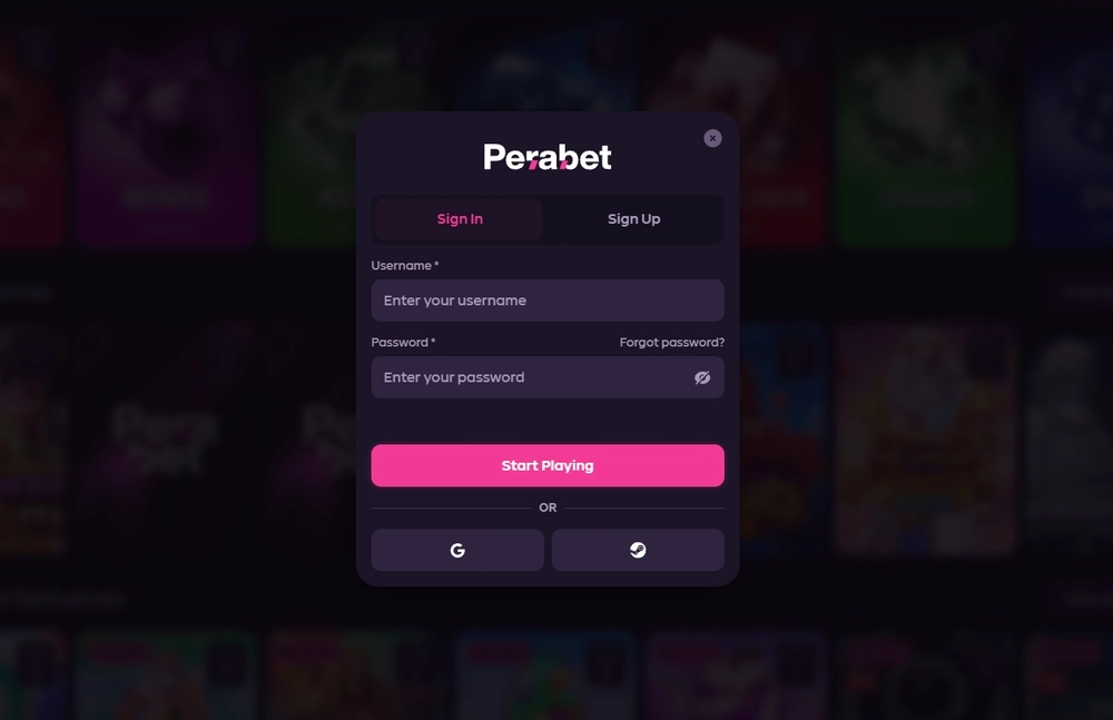 PeraBet formasında email vasitəsilə parol bərpası hərəkəti