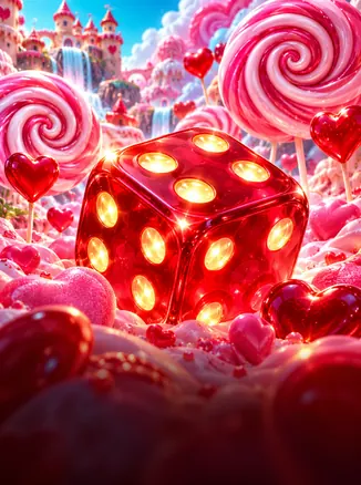 Sweet Bonanza 1000 Dice: konfetlər arasında qırmızı oyun zəri